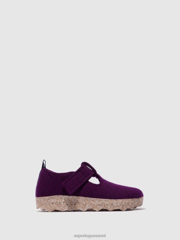 Mary Jane donkerpaars vrouwen Asportuguesas mary jane schoenen cate 6JPTP52 - Afbeelding 1