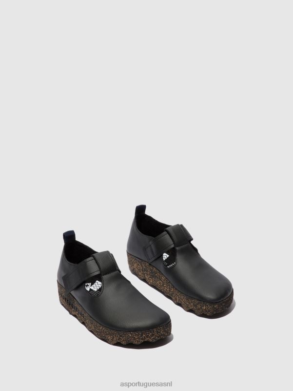 Mary Jane zwart veganistisch leer vrouwen Asportuguesas mary jane schoenen cate 6JPTP36 - Afbeelding 2