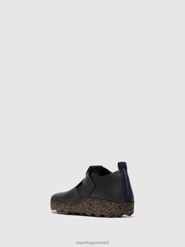 Mary Jane zwart veganistisch leer vrouwen Asportuguesas mary jane schoenen cate 6JPTP36 - Afbeelding 3