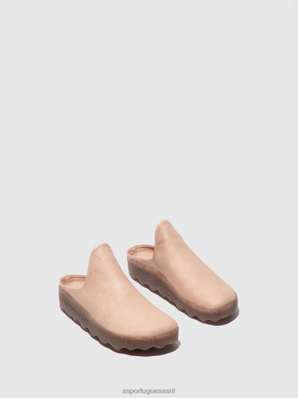muilezels lief roze vrouwen Asportuguesas slip-on muilezels klei 6JPTP136 - Afbeelding 2