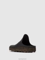 muilezels zwart vrouwen Asportuguesas slip-on muilezels klei 6JPTP138 - Afbeelding 3