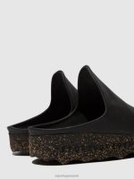 muilezels zwart vrouwen Asportuguesas slip-on muilezels klei 6JPTP138 - Afbeelding 5