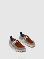 schoenen beton/bruin vrouwen Asportuguesas veterschoenen chatten 6JPTP114 - Afbeelding 2