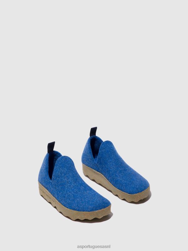 schoenen blauw vrouwen Asportuguesas schoenen met ronde neus stad 6JPTP101 - Afbeelding 2