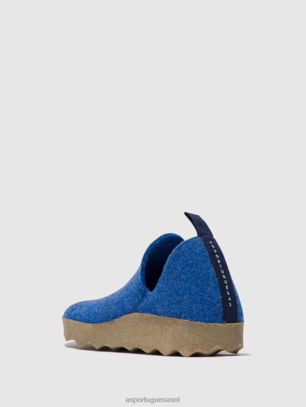 schoenen blauw vrouwen Asportuguesas schoenen met ronde neus stad 6JPTP101 - Afbeelding 3