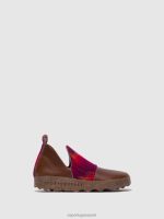 schoenen bruin/roze vrouwen Asportuguesas schoenen met ronde neus stad 6JPTP104