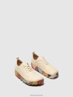 schoenen creme pinatex & veelkleurige zool vrouwen Asportuguesas instapschoenen kamp 6JPTP61 - Afbeelding 2