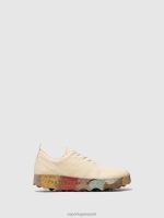 schoenen creme pinatex & veelkleurige zool vrouwen Asportuguesas instapschoenen kamp 6JPTP61