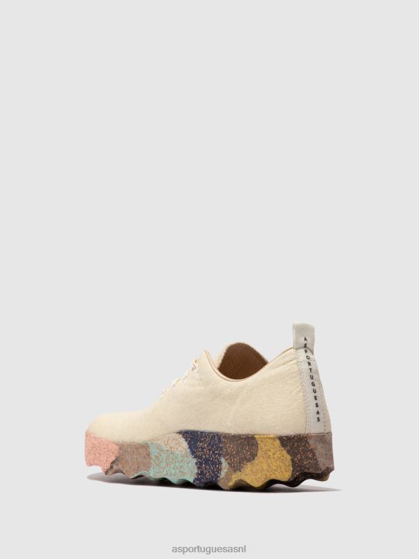 schoenen creme pinatex & veelkleurige zool vrouwen Asportuguesas instapschoenen kamp 6JPTP61 - Afbeelding 3