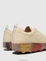 schoenen creme pinatex & veelkleurige zool vrouwen Asportuguesas instapschoenen kamp 6JPTP61 - Afbeelding 5