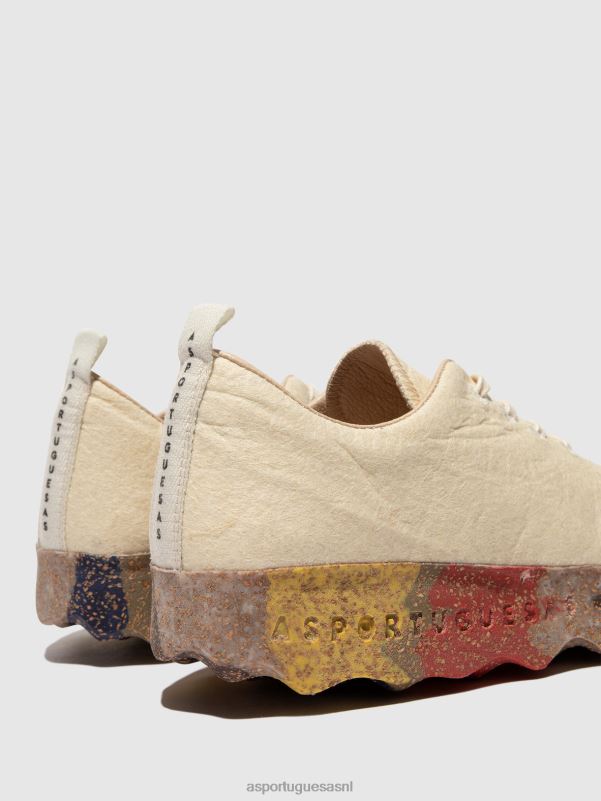 schoenen creme pinatex & veelkleurige zool vrouwen Asportuguesas instapschoenen kamp 6JPTP61 - Afbeelding 5