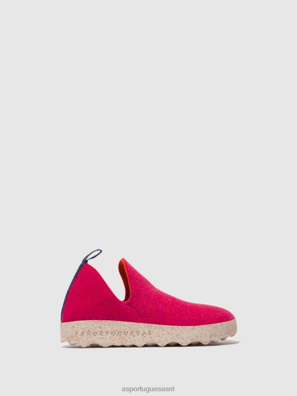 schoenen fuchsia vrouwen Asportuguesas schoenen met ronde neus stad 6JPTP77 - Afbeelding 1