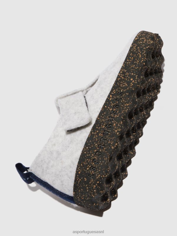 schoenen gebroken wit vrouwen Asportuguesas schoenen met klittenband cate 6JPTP118 - Afbeelding 3