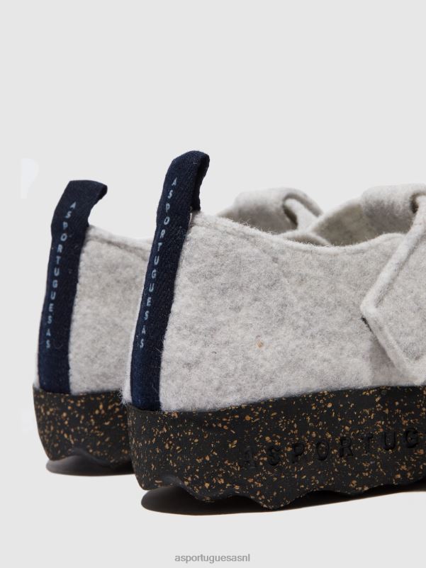 schoenen gebroken wit vrouwen Asportuguesas schoenen met klittenband cate 6JPTP118 - Afbeelding 4