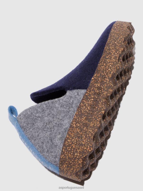 schoenen grijs blauw vrouwen Asportuguesas schoenen met ronde neus stad 6JPTP33 - Afbeelding 4