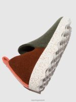 schoenen grijs oranje vrouwen Asportuguesas schoenen met ronde neus stad 6JPTP79 - Afbeelding 4