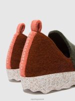 schoenen grijs oranje vrouwen Asportuguesas schoenen met ronde neus stad 6JPTP79 - Afbeelding 5