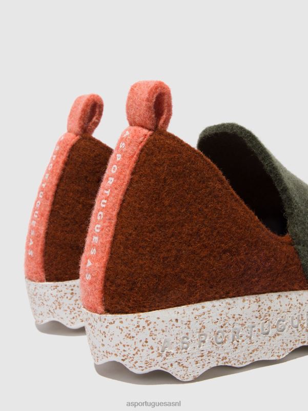 schoenen grijs oranje vrouwen Asportuguesas schoenen met ronde neus stad 6JPTP79 - Afbeelding 5
