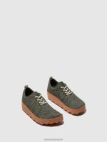 schoenen groene merinowol vrouwen Asportuguesas instapschoenen kamp 6JPTP120 - Afbeelding 2