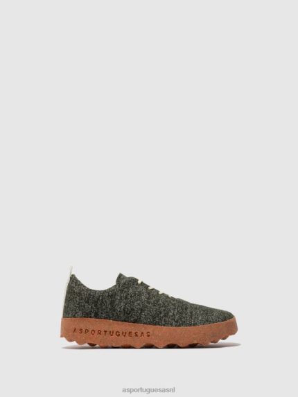 schoenen groene merinowol vrouwen Asportuguesas instapschoenen kamp 6JPTP120