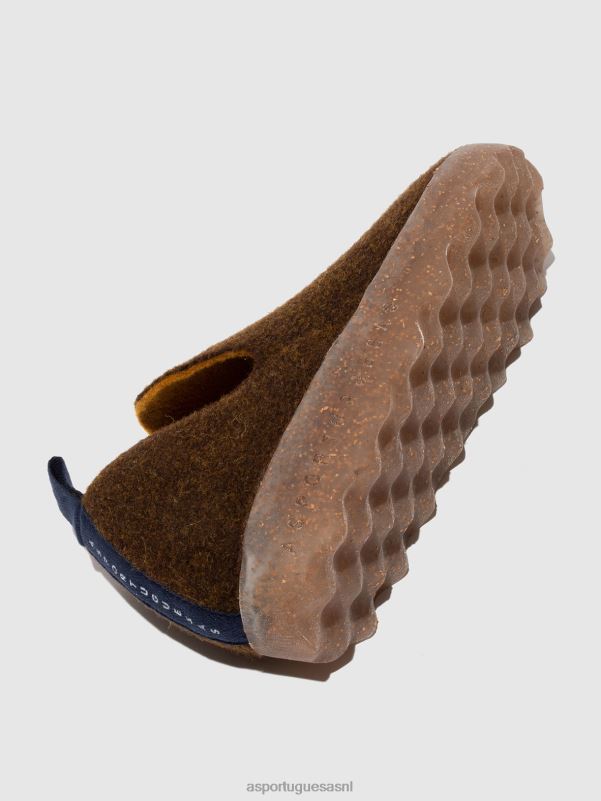 schoenen karamel vrouwen Asportuguesas schoenen met ronde neus stad 6JPTP31 - Afbeelding 4