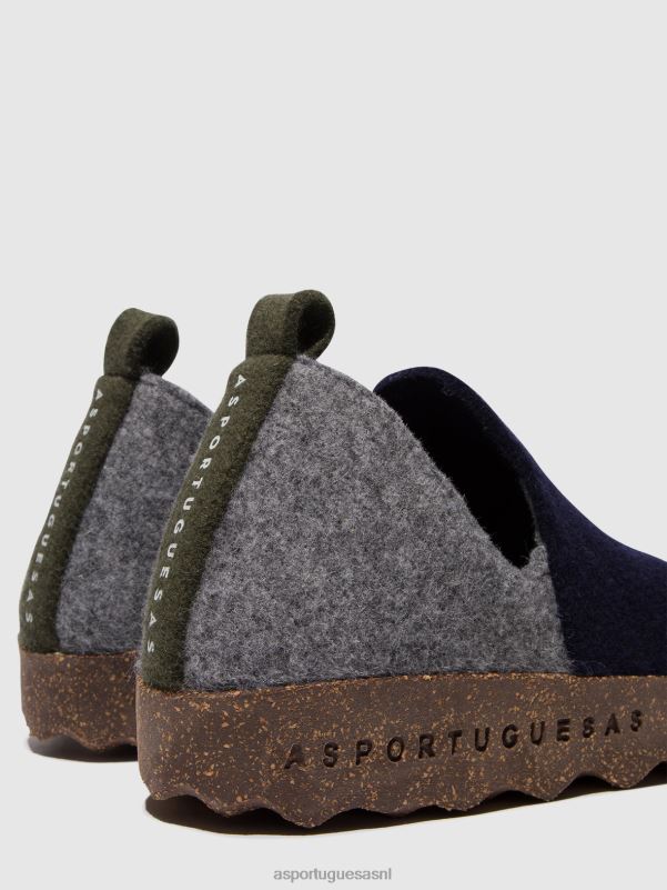 schoenen marine/beton vrouwen Asportuguesas schoenen met ronde neus stad 6JPTP98 - Afbeelding 5
