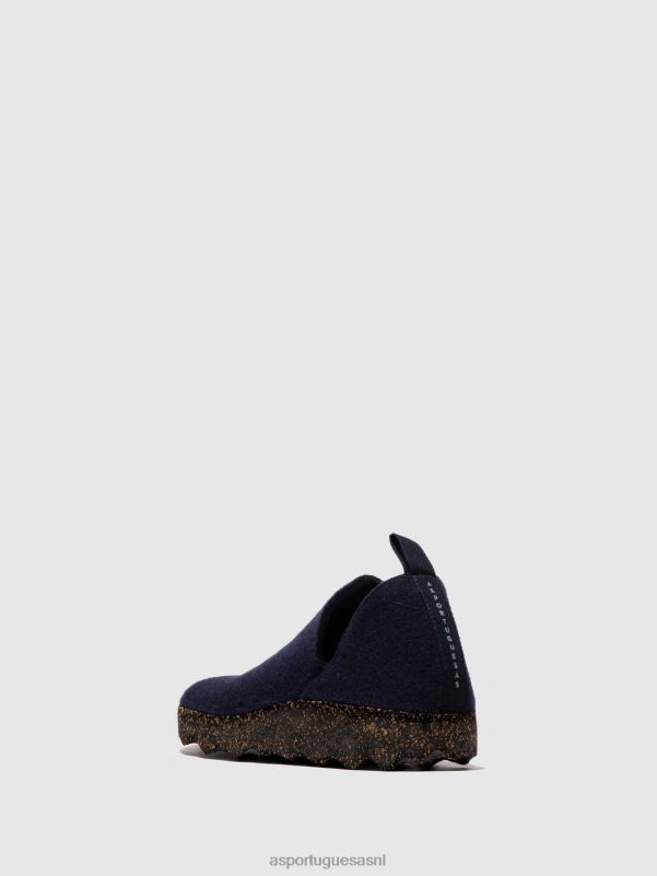 schoenen marine vrouwen Asportuguesas schoenen met ronde neus stad 6JPTP45 - Afbeelding 3