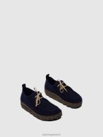 schoenen marine vrouwen Asportuguesas veterschoenen chatten 6JPTP63 - Afbeelding 2