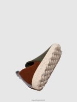 schoenen militair groen/bruin vrouwen Asportuguesas schoenen met ronde neus stad 6JPTP96 - Afbeelding 4