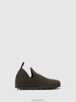 schoenen militair groen vrouwen Asportuguesas schoenen met ronde neus stad 6JPTP37