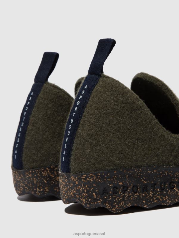 schoenen militair groen vrouwen Asportuguesas schoenen met ronde neus stad 6JPTP37 - Afbeelding 4