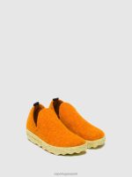 schoenen oranje vrouwen Asportuguesas schoenen met ronde neus stad 6JPTP111 - Afbeelding 2