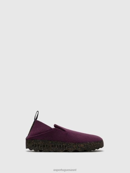 schoenen paars vrouwen Asportuguesas ronde neus schoenen crew 6JPTP68