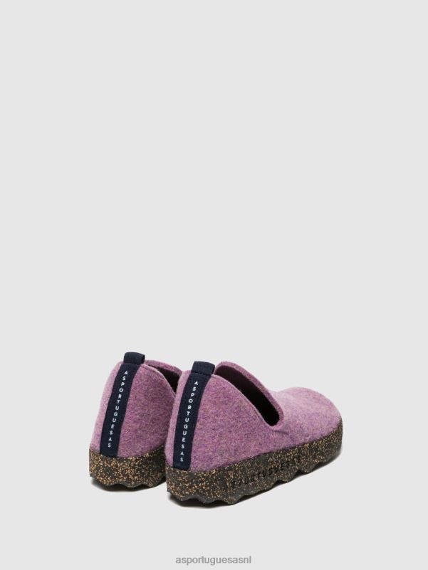 schoenen paars vrouwen Asportuguesas schoenen met ronde neus stad 6JPTP100 - Afbeelding 3
