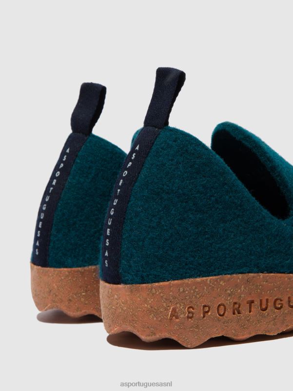 schoenen Pauw blauw vrouwen Asportuguesas schoenen met ronde neus stad 6JPTP34 - Afbeelding 4
