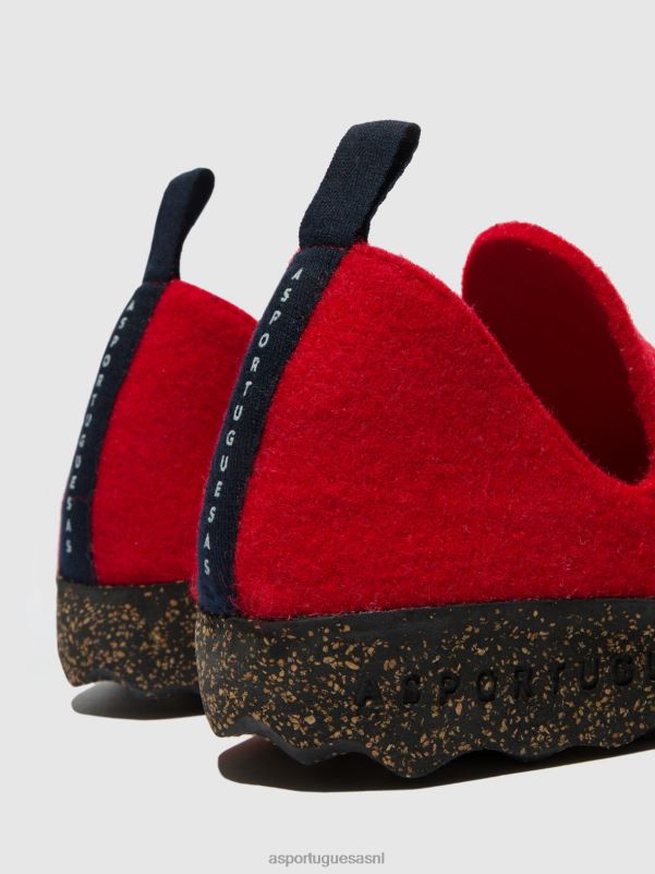 schoenen rood vrouwen Asportuguesas schoenen met ronde neus stad 6JPTP55 - Afbeelding 5