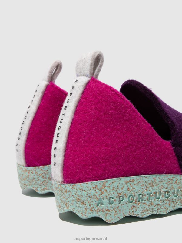 schoenen roze paars vrouwen Asportuguesas schoenen met ronde neus stad 6JPTP50 - Afbeelding 5
