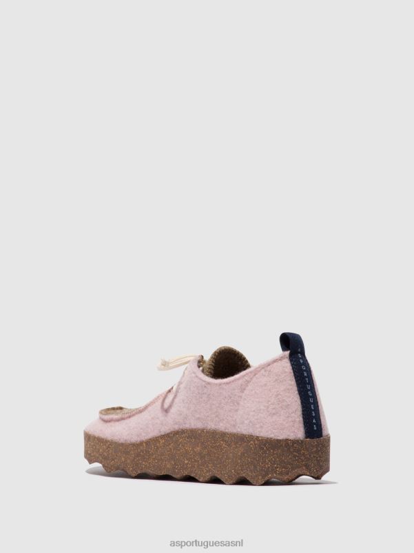schoenen roze/taupekleurig vrouwen Asportuguesas veterschoenen chatten 6JPTP108 - Afbeelding 3