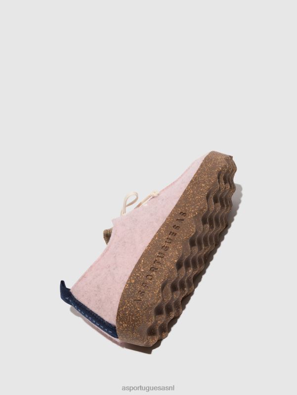 schoenen roze/taupekleurig vrouwen Asportuguesas veterschoenen chatten 6JPTP108 - Afbeelding 4