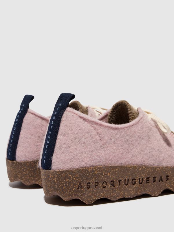 schoenen roze/taupekleurig vrouwen Asportuguesas veterschoenen chatten 6JPTP108 - Afbeelding 5
