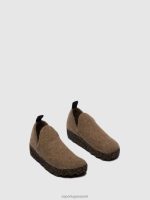 schoenen taupe vrouwen Asportuguesas instapschoenen stad 6JPTP41 - Afbeelding 2