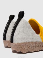schoenen wit geel Heren Asportuguesas schoenen met ronde neus stad 6JPTP197 - Afbeelding 5