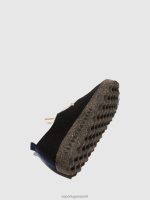 schoenen zwart/militair groen vrouwen Asportuguesas veterschoenen chatten 6JPTP106 - Afbeelding 4