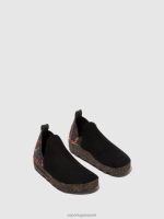 schoenen zwart vilt aanwezig vrouwen Asportuguesas schoenen met ronde neus stad 6JPTP71 - Afbeelding 2