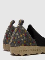 schoenen zwart vilt dehor vrouwen Asportuguesas schoenen met ronde neus stad 6JPTP107 - Afbeelding 5