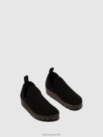 schoenen zwart vrouwen Asportuguesas instapschoenen stad 6JPTP30 - Afbeelding 2