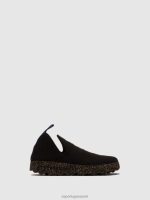 schoenen zwart vrouwen Asportuguesas instapschoenen stad 6JPTP47