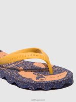 slippers blauwe en gele band Heren Asportuguesas strand slippers amazonia 6JPTP176 - Afbeelding 5