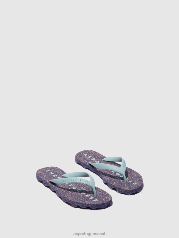 slippers blauwe en wolkenband Heren Asportuguesas basis voor strandslippers 6JPTP180 - Afbeelding 1