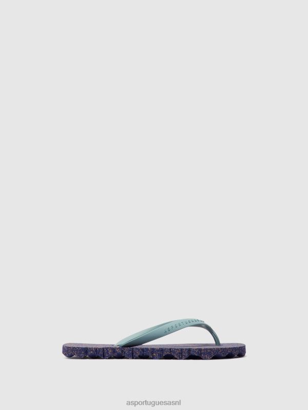 slippers blauwe en wolkenband Heren Asportuguesas strand slippers hobbelig 6JPTP181 - Afbeelding 2